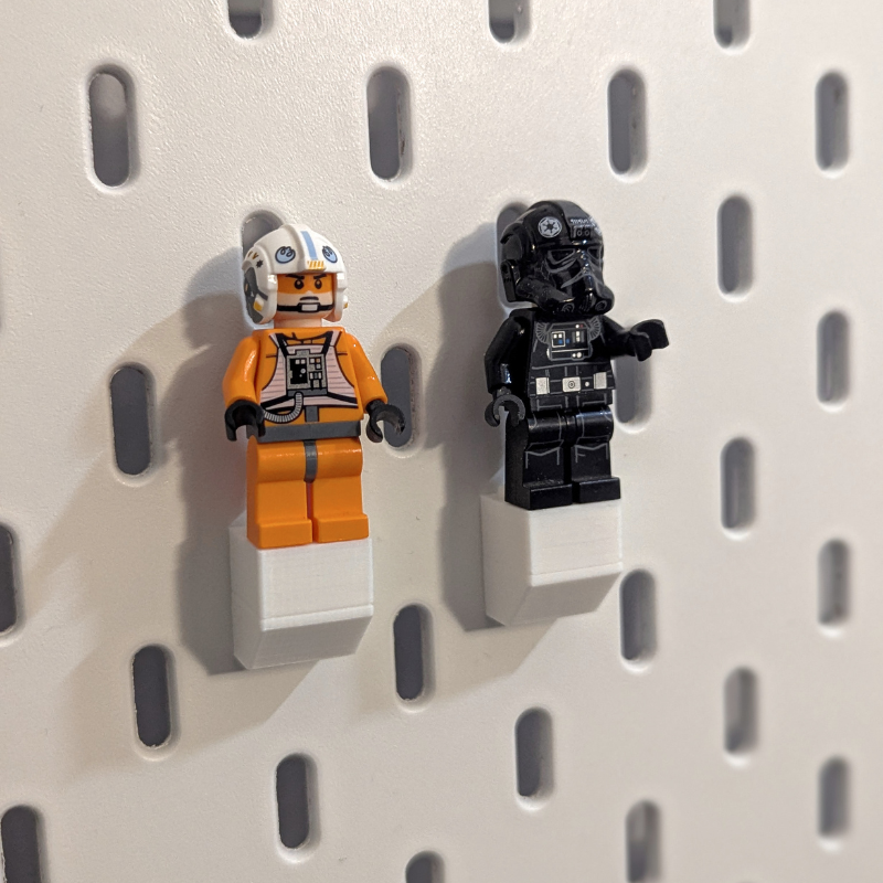 LEGO Figure Stand for IKEA Skadis Pegboard - Image 2