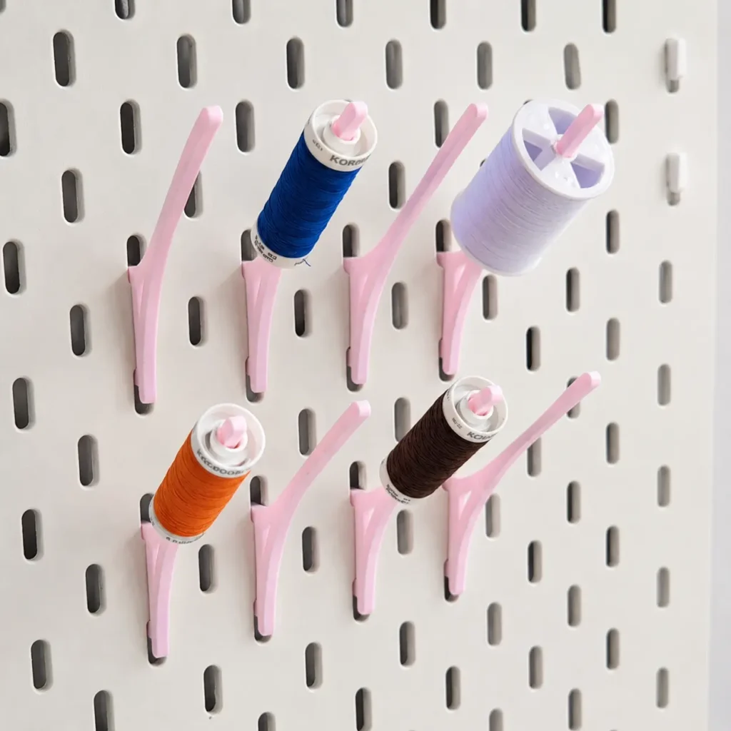 Thread Holders for IKEA Skadis Pegboard