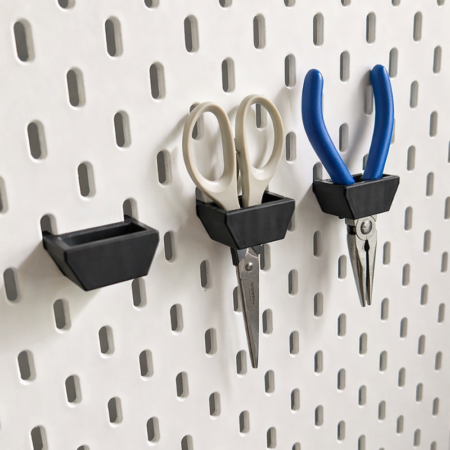 Black Tool Holders for IKEA Skadis Pegboard