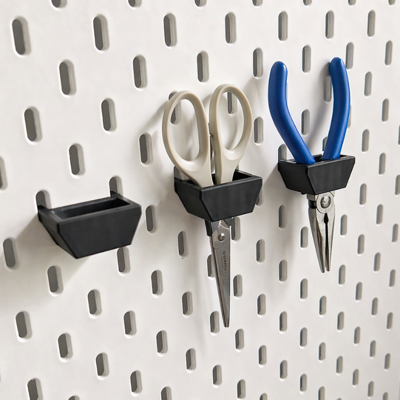 Black Tool Holders for IKEA Skadis Pegboard