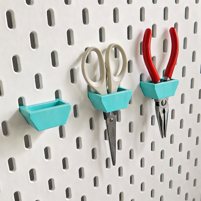 Black Tool Holders for IKEA Skadis Pegboard