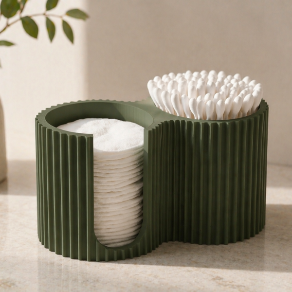 Cotton Pads & Earbuds Bathroom Caddy